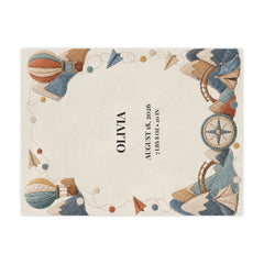 Personalized Baby Minky Blanket — Adventure Map | Custom Name & Birth Details