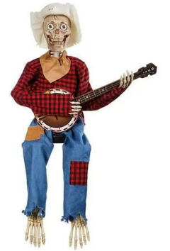 Halloween Banjo Skeleton Decor – A Playful Spooky Accent