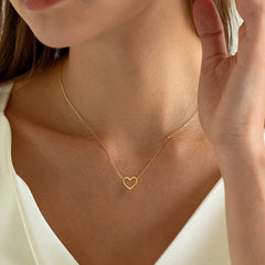 Stainless Steel Heart Pendant Necklace