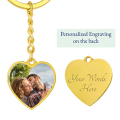 Personalized Photo Heart Keychain - I'm Sorry Gift for Wife or Girlfriend