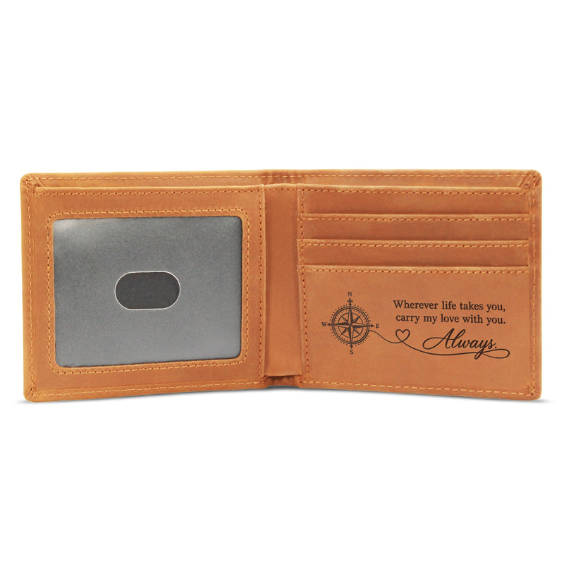 Carry My Love With You – Engraved Leather Wallet
