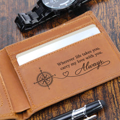 Carry My Love With You – Engraved Leather Wallet