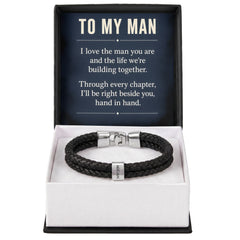 To My Man Personalized Name Bracelet – Engraved Gift for Him