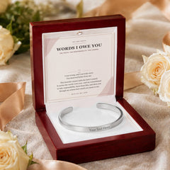 Engraved Cuff Bracelet — Words I Owe You Apology Gift for Wife or Girlfriend