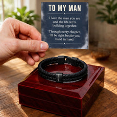 To My Man Personalized Name Bracelet – Engraved Gift for Him
