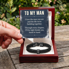 To My Man Personalized Name Bracelet – Engraved Gift for Him