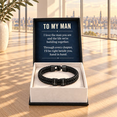 To My Man Personalized Name Bracelet – Engraved Gift for Him