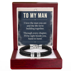 To My Man Personalized Name Bracelet – Engraved Gift for Him