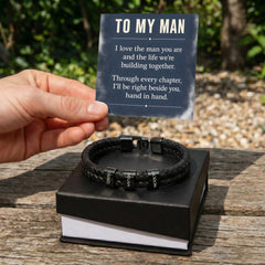 To My Man Personalized Name Bracelet – Engraved Gift for Him