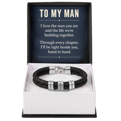 To My Man Personalized Name Bracelet – Engraved Gift for Him