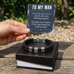 To My Man Personalized Name Bracelet – Engraved Gift for Him