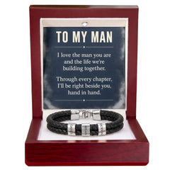 To My Man Personalized Name Bracelet – Engraved Gift for Him
