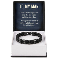 To My Man Personalized Name Bracelet – Engraved Gift for Him