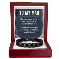 To My Man Personalized Name Bracelet – Engraved Gift for Him