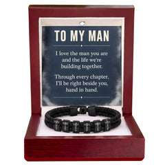 To My Man Personalized Name Bracelet – Engraved Gift for Him