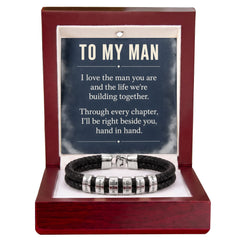 To My Man Personalized Name Bracelet – Engraved Gift for Him