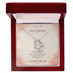 Forever Love Heart Necklace – I Choose Us Apology Gift for Her