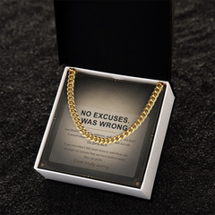 Men's Cuban Link Chain Necklace - I Was Wrong Apology Gift