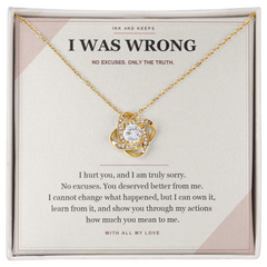 Love Knot Necklace — I Was Wrong Apology Gift for Wife or Girlfriend