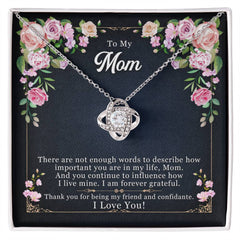 Forever Grateful - Love Knot Necklace in gift box with message card