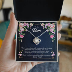 Forever Grateful - Love Knot Necklace necklace and heartfelt message card