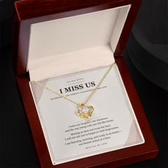 Love Knot Necklace — I Miss Us Apology Gift for Wife or Girlfriend