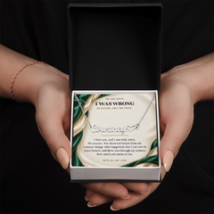 Personalized Heart Name Necklace — I Was Wrong Emerald Atelier Apology Gift