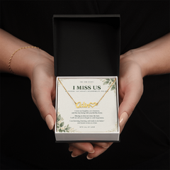 Personalized Heart Name Necklace — I Miss Us Botanical Apology Gift