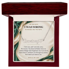 Personalized Heart Name Necklace — I Was Wrong Emerald Atelier Apology Gift
