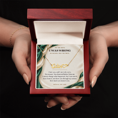 Personalized Heart Name Necklace — I Was Wrong Emerald Atelier Apology Gift