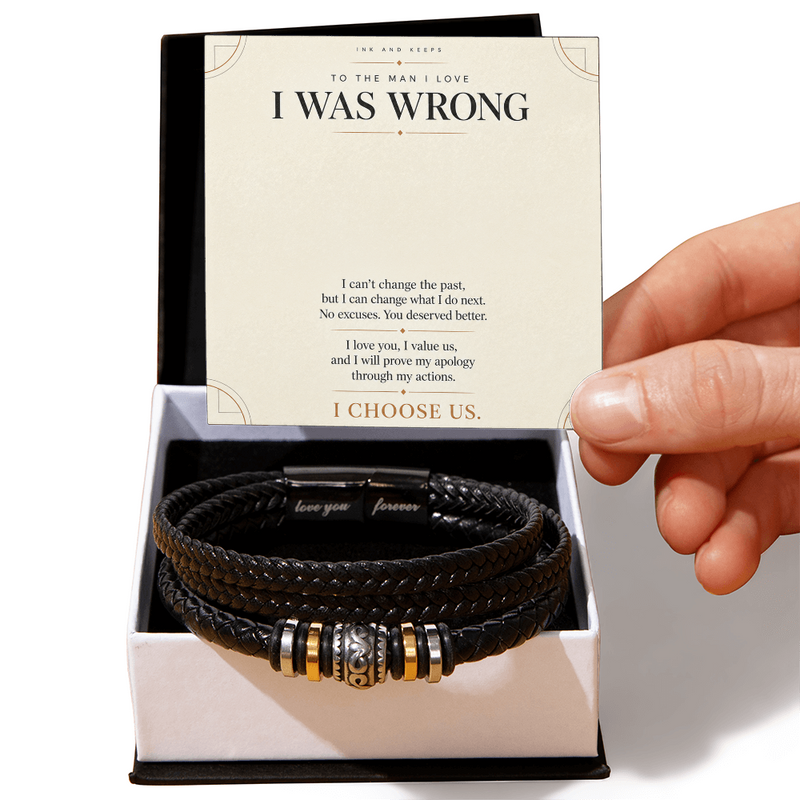 Love You Forever Bracelet — I Was Wrong Apology Gift for Him