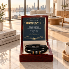 Home Is You Bracelet for Him – Romantic Gift for My Man