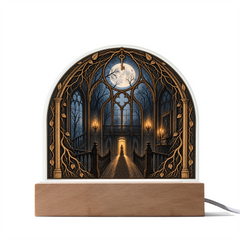 Haunted House LED Acrylic Plaque - The House Remembers
