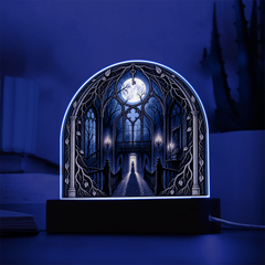 Haunted House LED Acrylic Plaque - The House Remembers