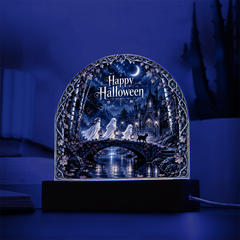 Happy Halloween Ghost LED Acrylic Plaque - The Lantern Parade
