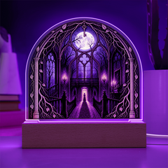 Haunted House LED Acrylic Plaque - The House Remembers