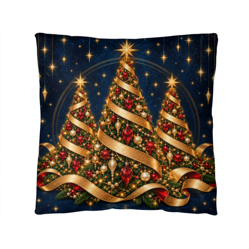 Midnight Gold Christmas Trees – Classic Pillow