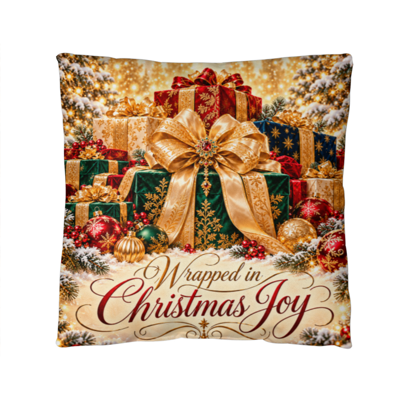 Wrapped in Christmas Joy – Luxury Gifts Classic Pillow