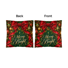 Merry & Bright – Crimson Bow Christmas Classic Pillow