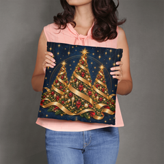 Midnight Gold Christmas Trees – Classic Pillow