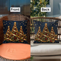 Midnight Gold Christmas Trees – Classic Pillow