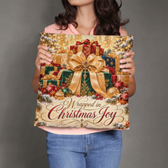 Wrapped in Christmas Joy – Luxury Gifts Classic Pillow