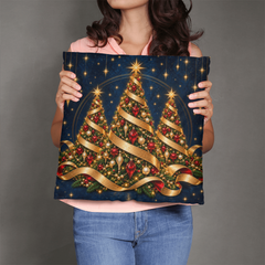 Midnight Gold Christmas Trees – Classic Pillow