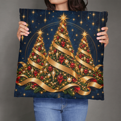 Midnight Gold Christmas Trees – Classic Pillow