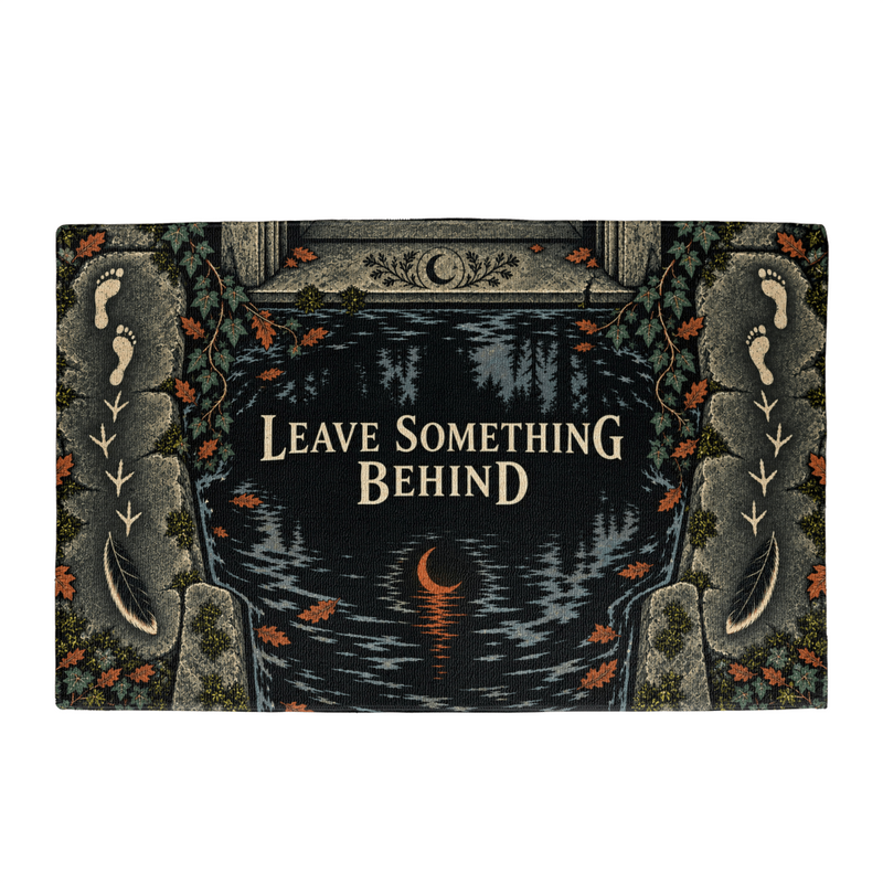 Gothic Halloween Doormat - Leave Something Behind, 34 x 21