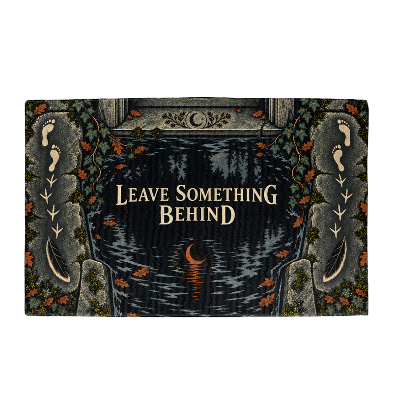 Gothic Halloween Doormat - Leave Something Behind, 34 x 21