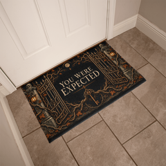 Gothic Halloween Doormat - You Were Expected, 34 x 21