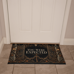 Gothic Halloween Doormat - You Were Expected, 34 x 21