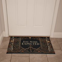Gothic Halloween Doormat - You Were Expected, 34 x 21