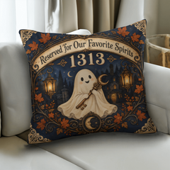 Halloween Ghost Pillow with Insert – Reserved for Our Favorite Spirits